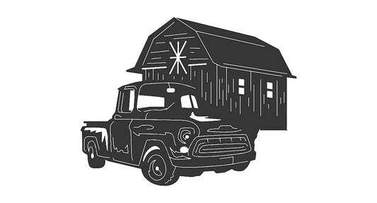 Rustic Truck and Barn Sign - 100050